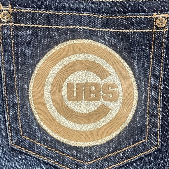 Touch by Alyssa Milano Chicago Cubs Bootcut Low Rise Jeans NWT 29 - Picture 2 of 10